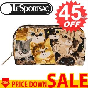 レスポートサック バッグ ポーチ LESPORTSAC RECTANGULAR COSMETIC 6511  D976 CAT CAF?　ネコ好き必見   比較対照価格2,808円