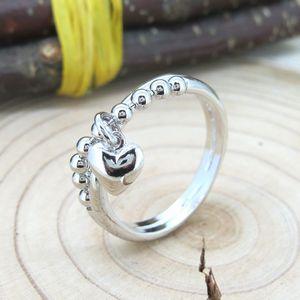 GUCCI（グッチ） 9号 リング・指輪 ハート ボールチェーン シルバー925