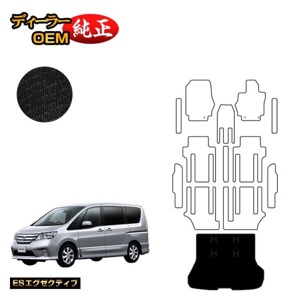 日産 セレナ ラゲッジマット （ESエグゼクティブ） NISSAN SERENA C26系 ラゲージ...