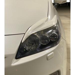 スモークレンズカバー ヘッドライト プリウス ZVW30系 ブラック