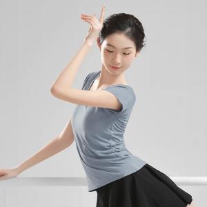 バレエ トップス 薄手 ストレッチ Tシャツ ...の詳細画像3