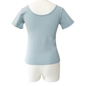 バレエ トップス ギャザー VネックTシャツ ...の詳細画像4