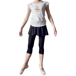 カプリ丈 スパッツ バレエ パンツ スカート付...の詳細画像2