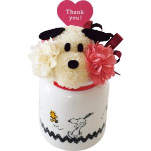 PEANUTS お花スヌーピーZigzag Thank you プリザーブドフラワー M-SN5834 母の日 贈り物 ギフト 2026年 送料無料