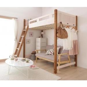 狭い部屋におすすめ おしゃれな選べるロフトベッドシリーズ 固綿マットレス付き 天然木タイプ シングルサイズ Ecc E バザール 通販 Yahoo ショッピング