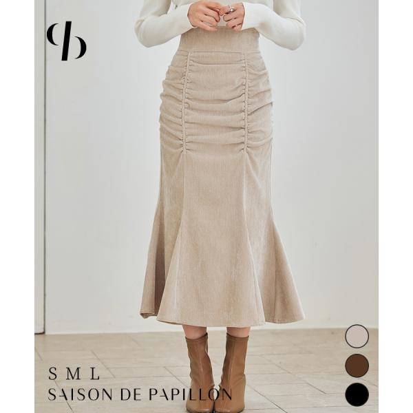 ボトムス スカート ロングスカート レディース マーメイドシルエット スエード素材 ハイウエスト フ...