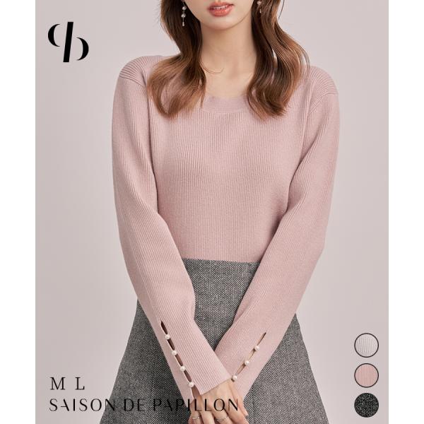 ニット レディース トップス 長袖 クルーネック ラメニット ラメ入り ドロップスリーブ レーヨン混...