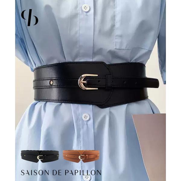 ベルト サッシュベルト レディース 女性 フェイクレザー レザー調 幅広 太め 太い ウエストバンド...