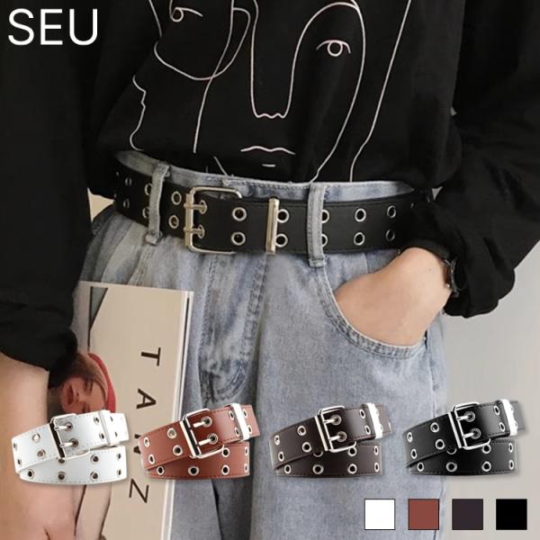 レディースベルト カジュアル 太 おしゃれ 合皮 太幅 バックル ブラック ブラウン 白 黒 茶 ウ...