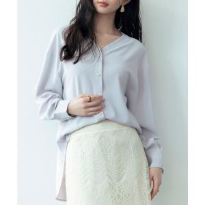 ブラウス レディース 長袖 とろみ シフォン ...の詳細画像4