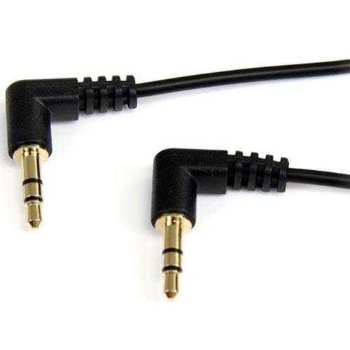 StarTech(スターテック) MU3MMS2RA ブラック 両端L型 スリム3.5mmステレオミ...