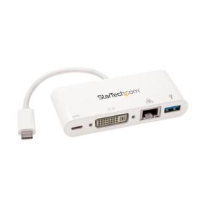 StarTech(スターテック) DKT30CDVPD USB-Cマルチポートアダプタ USB給電 DVI/GbE｜ebest