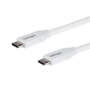 StarTech USB2C5C2MW USB 2.0 Type-C ケーブル 2m ホワイト 5A
