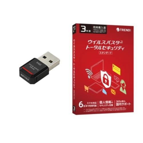 SSD-PST250U3-BA コンパクトSSD 250GB + ウイルスバスター トータルセキュリ...