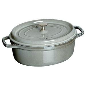 ストウブ(staub) ピコ ココット オーバル IH対応 両手鍋 23cm 40500-236(グレー)｜ebest