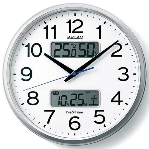 セイコー SEIKO ZS250S 銀色メタリック塗装 ネクスタイムシリーズ 電波掛け時計 ZS25...