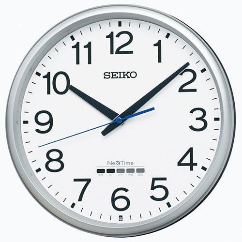 セイコー SEIKO ZS254S 銀色メタリック塗装 ネクスタイムシリーズ 電波掛け時計 ZS25...