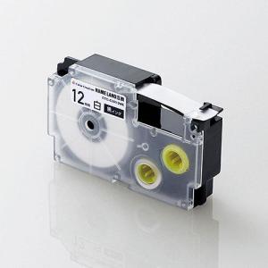 エレコム(ELECOM) CTC-CXR12WE カラークリエーション ネームランド互換テープ 白/黒文字 12mm幅｜ebest