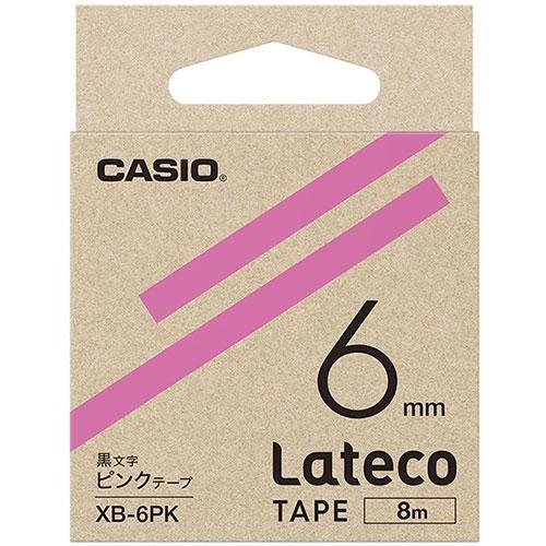 CASIO(カシオ) XB-6PK(ピンク) ラテコ 詰め替え用テープ 幅6mm