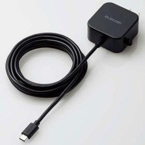 エレコム ELECOM MPA-ACC21BK(ブラック) AC充電器(2.4A/Cケーブル一体型/...
