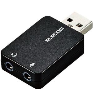 エレコム(ELECOM) USB-AADC01BK(ブラック) オーディオ変換アダプタ USB-φ3.5mm 直挿し｜ebest