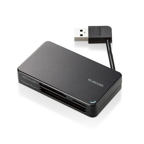 エレコム(ELECOM) MR3-K303BK ブラック カードリーダー USB3.0 ケーブル収納...
