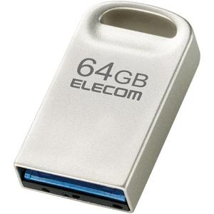 エレコム(ELECOM) MF-SU3A064GSV(シルバー) コンパクトサイズ USBメモリ 64GB｜ebest