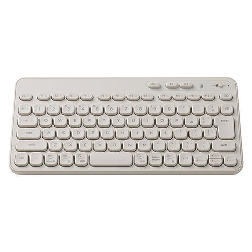エレコム(ELECOM) TK-CM10BMK-IV アイボリー ワイヤレスキーボード Blueto...
