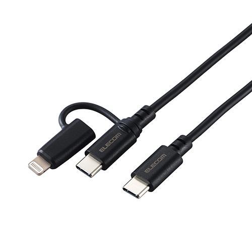 エレコム(ELECOM) MPA-CCLAD10BK ブラック 2in1ケーブル USB Type-...