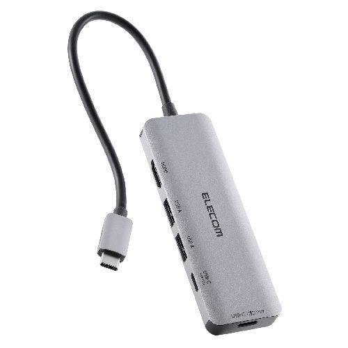 エレコム(ELECOM) DST-051BPSV シルバー USB-C ドッキングステーション 85...