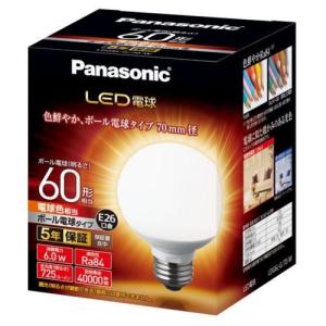 パナソニック LED電球 口金直径26mm 電球60形相当 電球色相当(6.0W