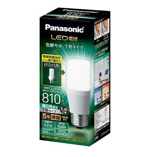 パナソニック(Panasonic) LDT6NGST6 LED電球 T形タイプ(昼白色) E26口金...