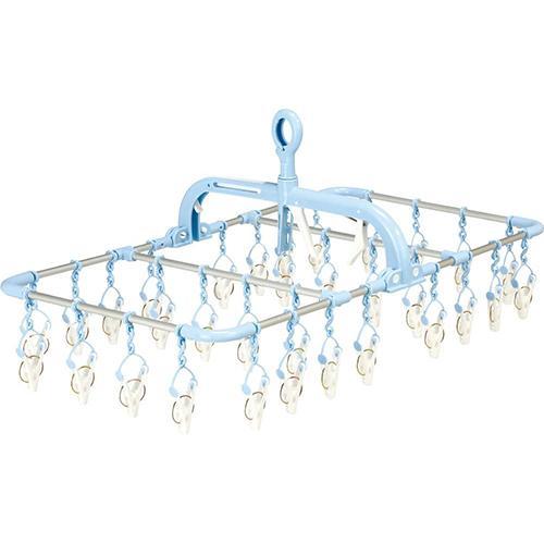 ツウィンモール SL-02 ブルー 洗濯用品 横もちアルミハンガー32P