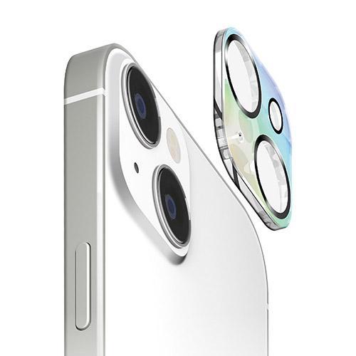 PGA iPhone15/15 Plus用 カメラフルプロテクター オーロラ/ブラック