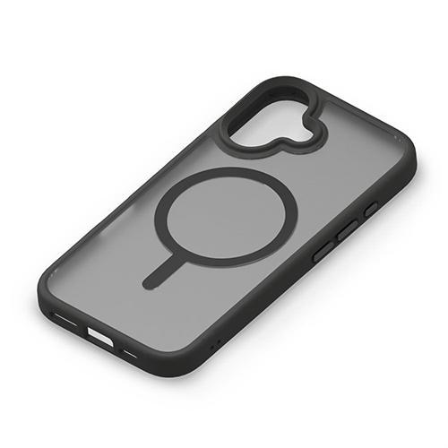 PGA PG-24AMGPT04BK ブラック iPhone16用 MagSafe対応 ハイブリッド...