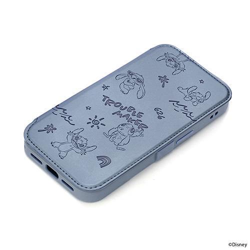 PGA PG-D25KGF04STI スティッチ iPhone 16e用 ガラスフリップケース Di...