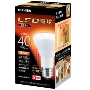 東芝 TOSHIBA レフ球タイプLED電球E26口金R形40W 電球色 ［E26