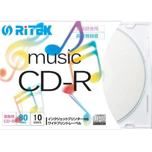 ライテック CD-RMU80.10P C 音楽用 CD-R 700MB 一回録音 プリンタブル 32...