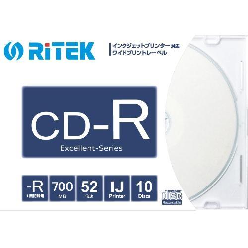 ライテック CD-R700EXWP.10RT SC N データ用 CD-R 700MB 一回記録 プ...