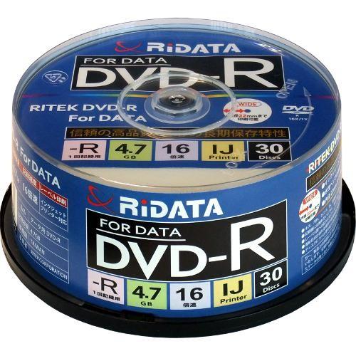 ライテック D-R16X47G.PW30SP B データ用 DVD-R 4.7GB 一回記録 プリン...