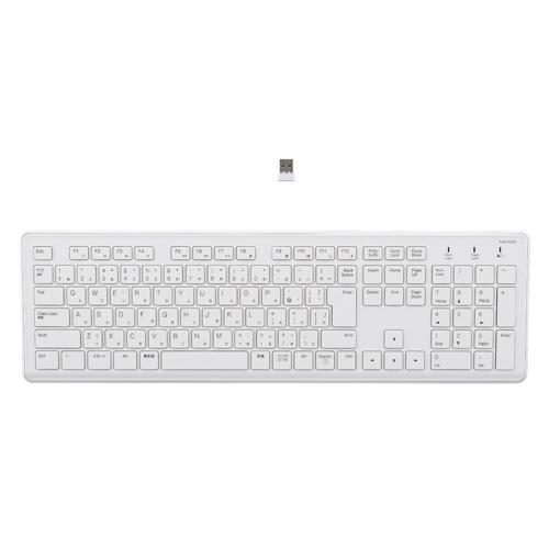 ナカバヤシ FKB-R249W ホワイト Digio2 無線静音フルキーボード