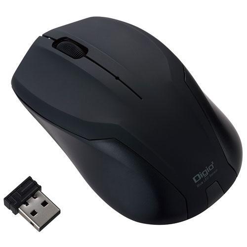 ナカバヤシ MUS-RKT125BK ブラック USB 無線静音3ボタンBlueLEDマウス