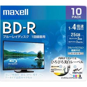 マクセル(maxell) BRV25WPE.10S 録画・録音用 BD-R 25GB 一回(追記) 録画 プリンタブル 4倍速 10枚