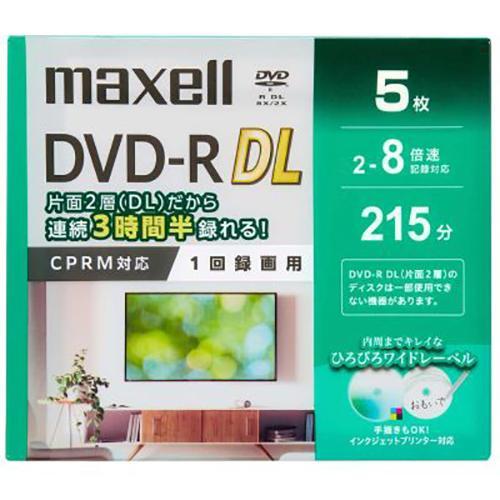 マクセル(maxell) DRD215WPG.5S マクセル 録画用DVD-R DL 8.5GB 2...