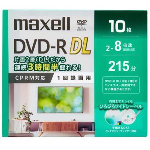 マクセル(maxell) DRD215WPG.10S マクセル 録画用DVD-R DL 8.5GB ...