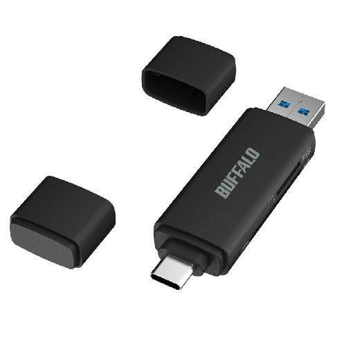 バッファロー(BUFFALO) BSCR130U3CBK USB3.2 Type-Cカードリーダー ...