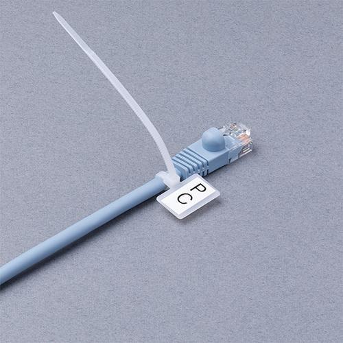 ミヨシ CW-MT100-WH 白 マーカータイ 2.5×100mm 20本 表示シール付