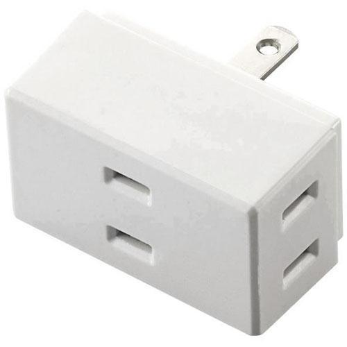 エレコム(ELECOM) T-TR01-2300WH ホワイト トリプルタップ 2ピン 3個口