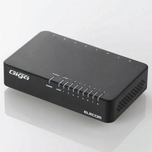 エレコム(ELECOM) EHC-G08PA2-B(ブラック) 1000BASE-T対応スイッチングハブ 8ポート｜ebest