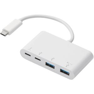 エレコム(ELECOM) U3HC-A423P5WH(ホワイト) USB Type-Cコネクタ搭載USBハブ(PD対応)｜ebest